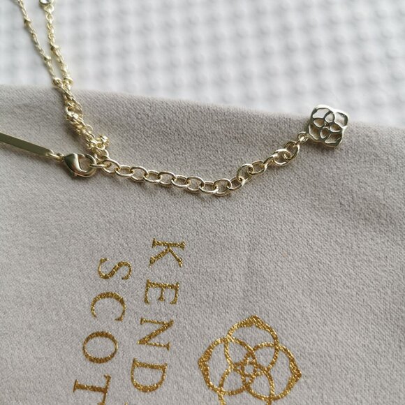 Kendra Scott Gold Dichroic Glass Elisa Necklace NEW - Picture 3 of 3